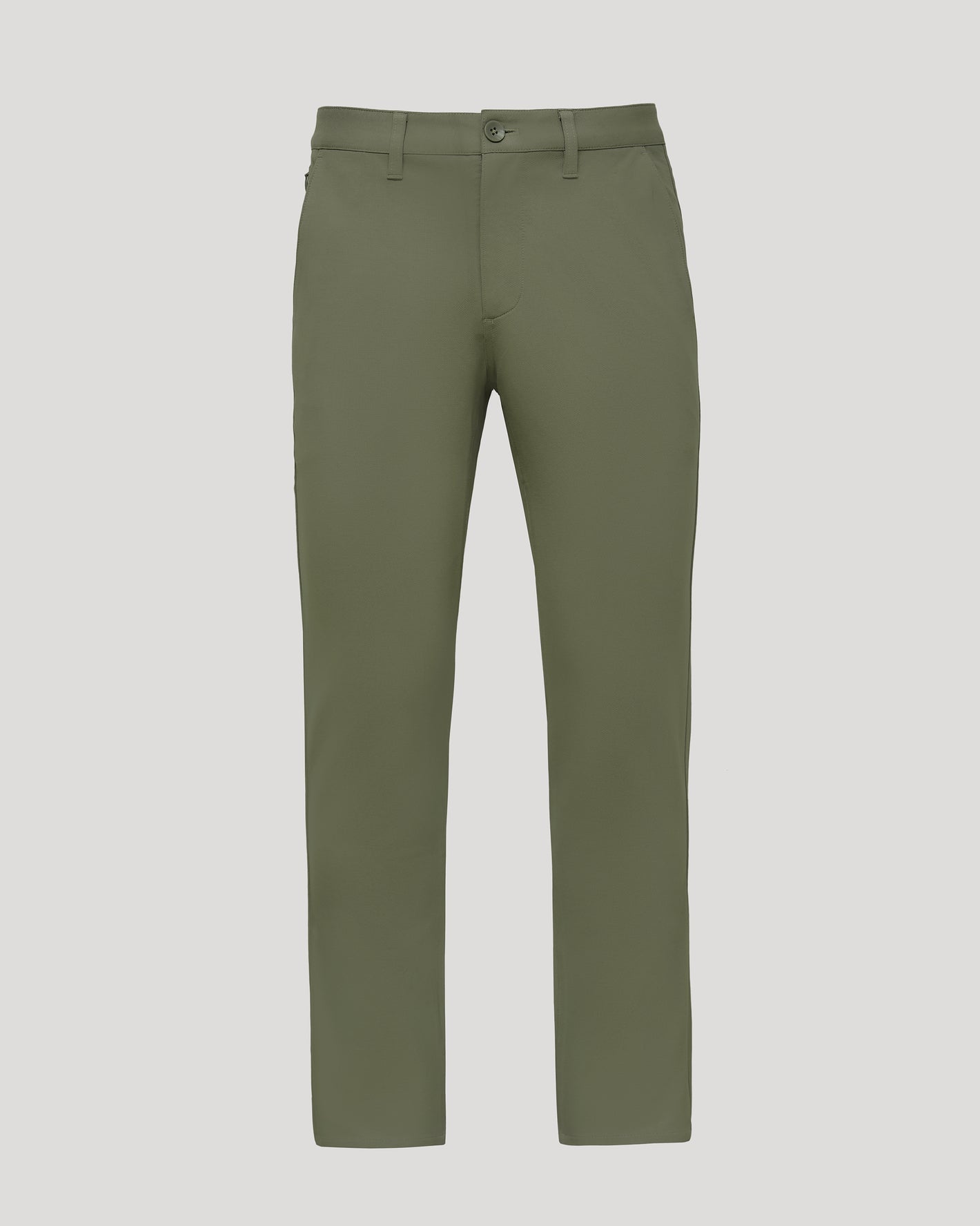 Military Green Straight Chino Pants 2.0 with tapered legs.