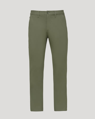 Straight Dressy Chino Pants - Military Green