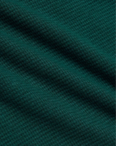 Waffle Wide Leg Pants - Deep Emerald