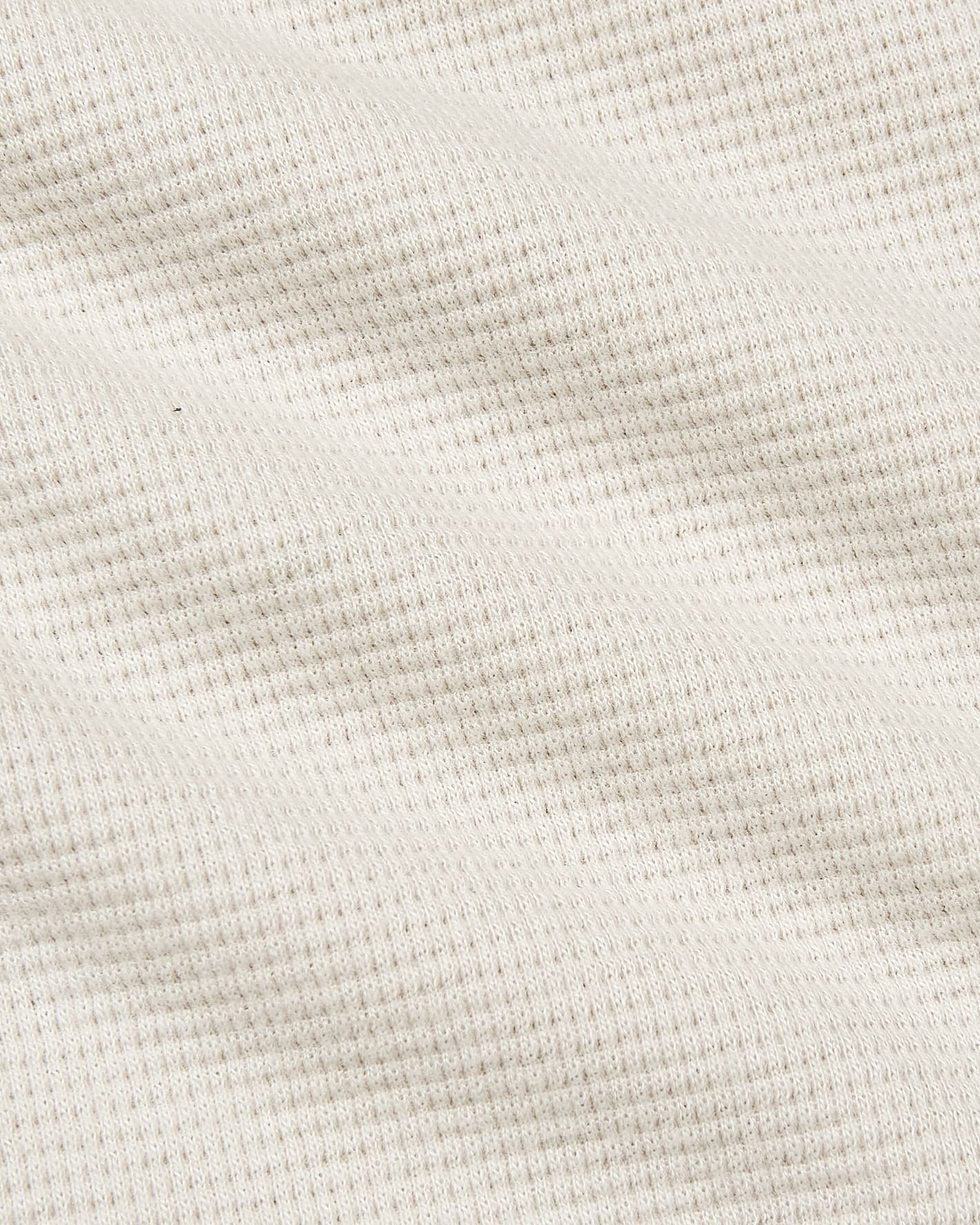 Womens Oatmeal Waffle Long Sleeve Henley & Waffle Leg Pant close-up.