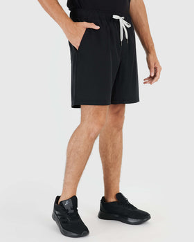 Black and Carbon Active Quick Dry Shorts with Liner, side pocket visible.