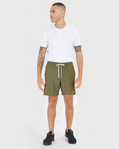 7" Active Quick Dry Shorts - Military Green