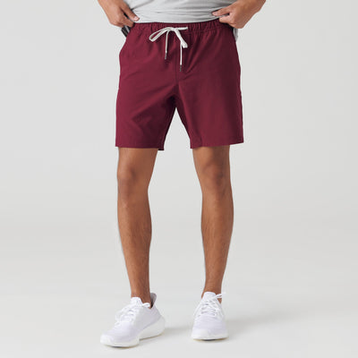7" Active Quick Dry Shorts - Burgundy