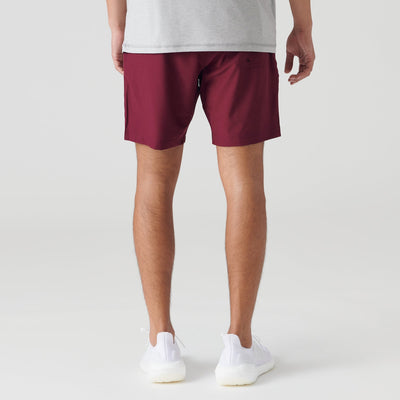 7" Active Quick Dry Shorts - Burgundy