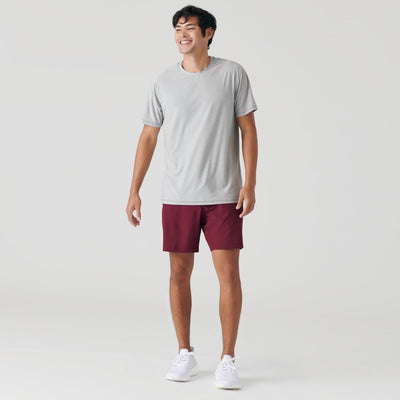 7" Active Quick Dry Shorts - Burgundy