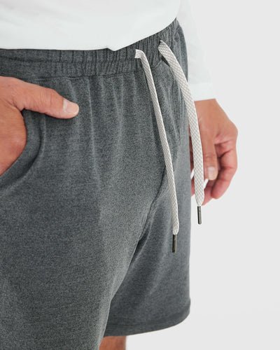 7" Active Comfort Shorts - Charcoal Heather Gray 
