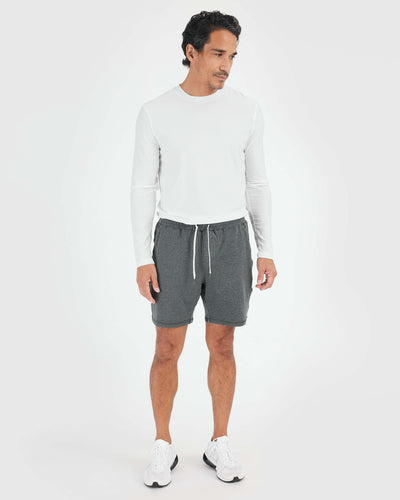 7" Active Comfort Shorts - Charcoal Heather Gray 