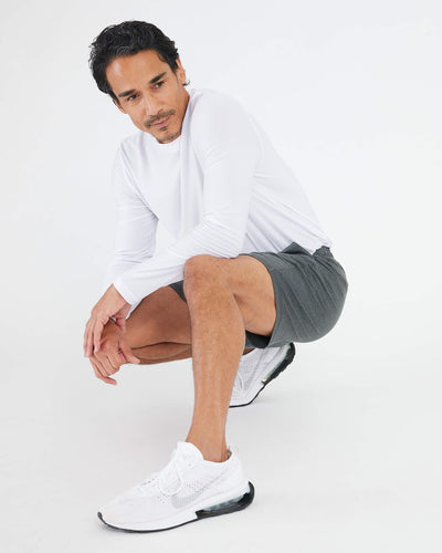 7" Active Comfort Shorts - Charcoal Heather Gray 