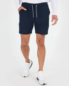 True ClassicDark Heather Navy Active Comfort Shorts