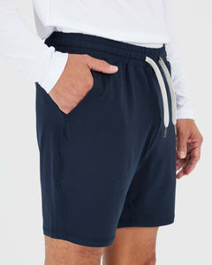 True ClassicDark Heather Navy Active Comfort Shorts