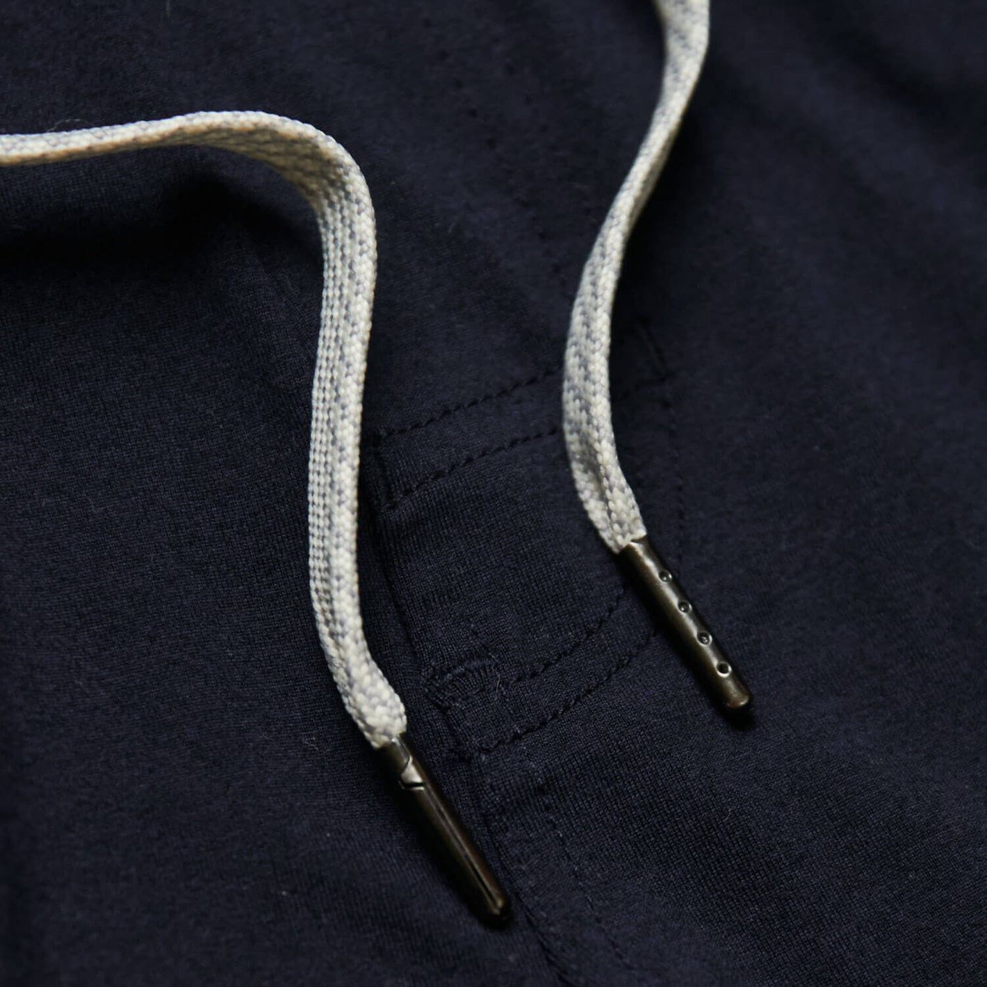 Charcoal & Dark Heather Navy Active Comfort Shorts 2-Pack with off-white drawstrings.