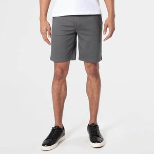 True Classic9" Carbon & Khaki Comfort Knit Chino Shorts 2-Pack