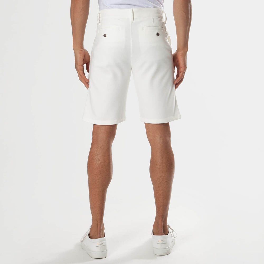 9" Ivory Comfort Knit Chino Shorts