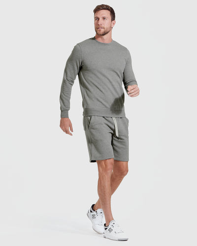 Fleece French Terry Shorts - Medium Heather Gray