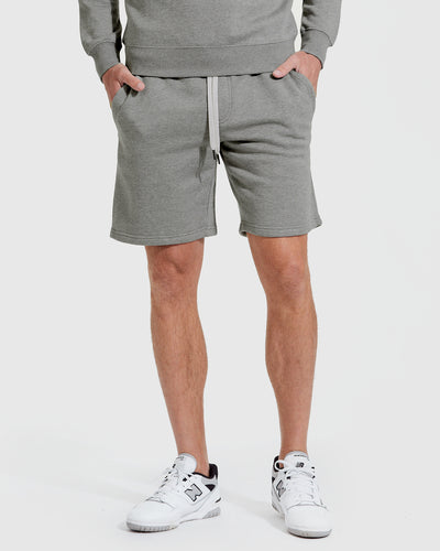 Fleece French Terry Shorts - Medium Heather Gray