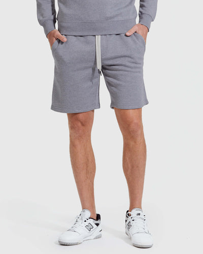 Fleece French Terry Shorts - Heather Gray