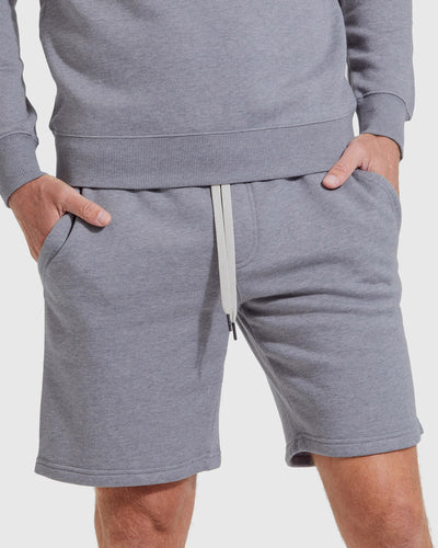 Fleece French Terry Shorts - Heather Gray