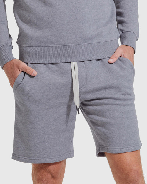 Heather Gray Fleece French Terry Shorts