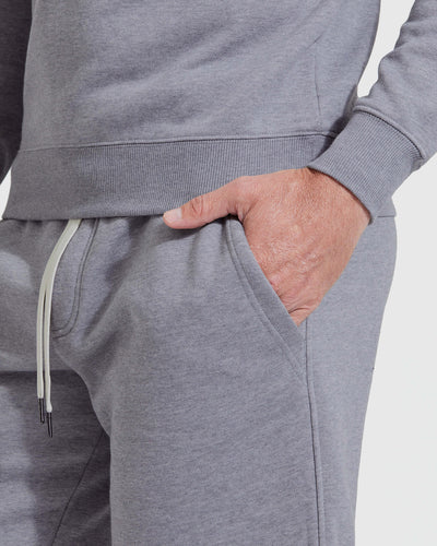 Fleece French Terry Shorts - Heather Gray