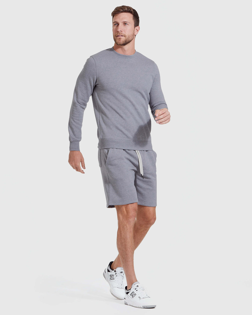 Heather Gray Fleece French Terry Shorts