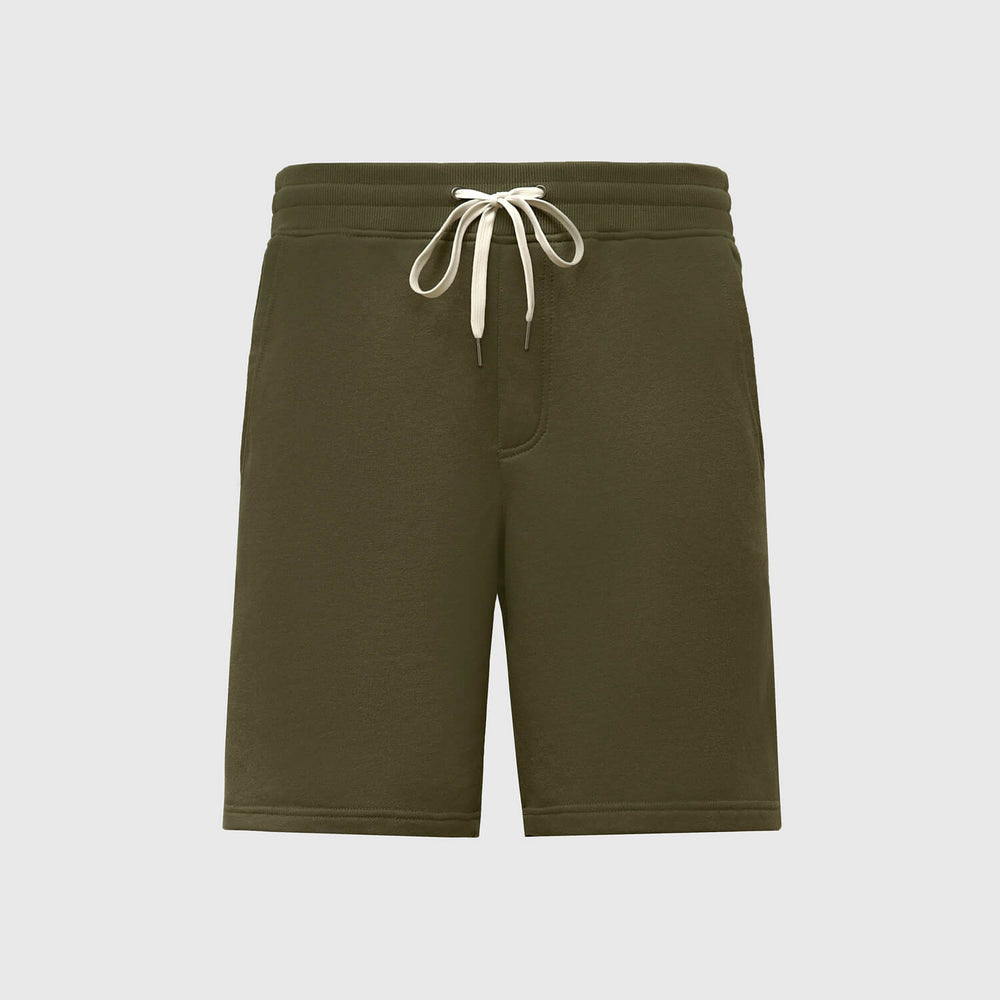 Military Green Fleece French Terry Shorts