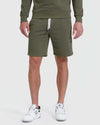 Military Green Fleeced French Terry Short