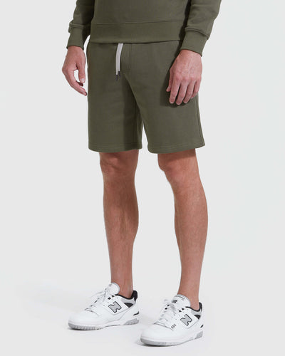 Fleece French Terry Shorts - Military Green