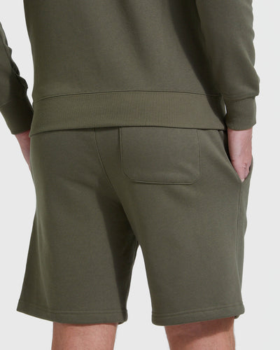 Fleece French Terry Shorts - Military Green