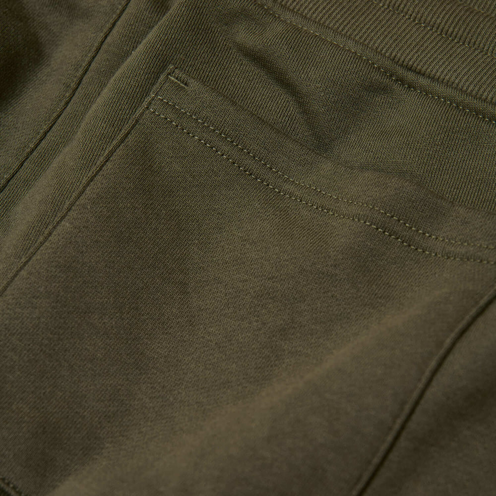 Military Green Fleece French Terry Shorts