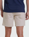 Sandstone Commuter Short with rear patch pockets, ideal for all-day comfort.