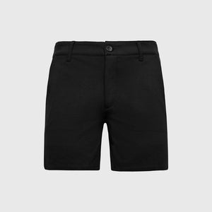 True Classic7" Black Comfort Knit Chino Shorts