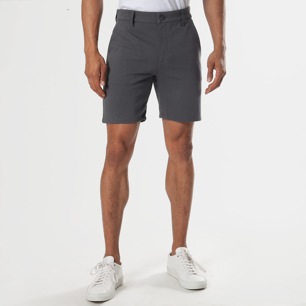 7" Carbon & Khaki Comfort Knit Chino Shorts 2-Pack