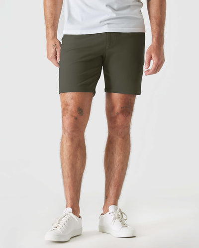 7" Comfort Knit Chino Shorts - Military Green