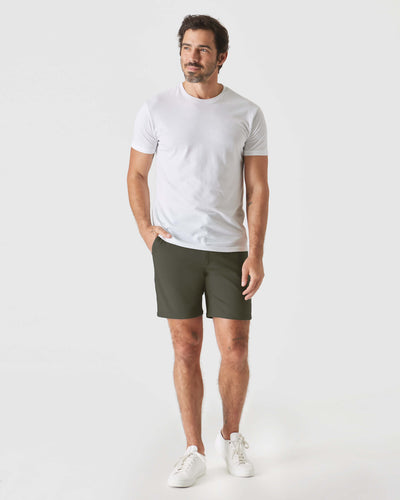 7" Comfort Knit Chino Shorts - Military Green
