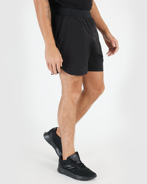 7" Black Active Training Shorts