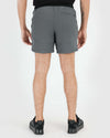 Back view of 7 Carbon Active Training Short with zippered pocket.