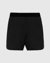7 Black Active Training Shorts 2.0 with elastic waistband and side-slit hems.