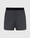 7 Carbon Active Training Short with black waistband, quick-dry fabric, zippered pockets.