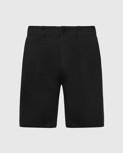 Pantalones cortos de sarga clásicos negros de 9"