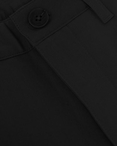 Pantalones cortos de sarga clásicos negros de 9"