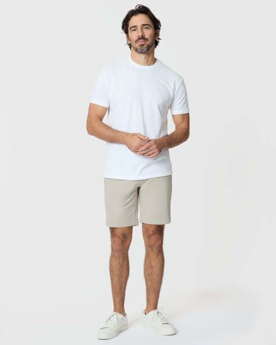 23 cm klassische Twill‑Shorts in Sandstone