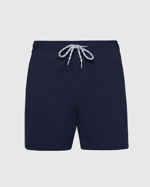 6" Navy Swim Trunk