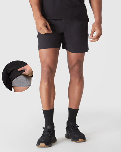 7" 2-in-1 Training Shorts - Black