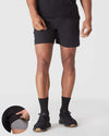 Black & Voyager 7 2-In-1 Active Training Shorts, with grey compression liner.