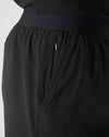 Black 2 In 1 Training Short with elastic waistband and side zip pocket.
