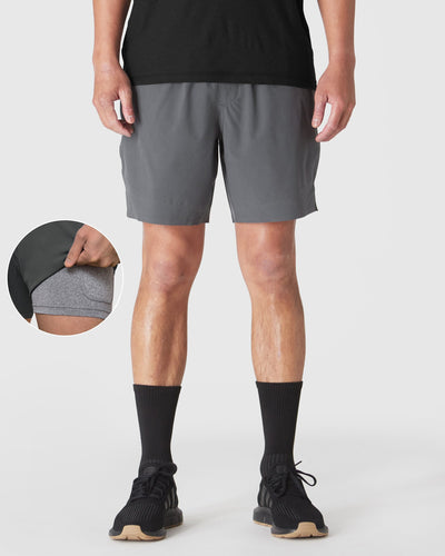 7" 2-in-1 Training Shorts - Carbon