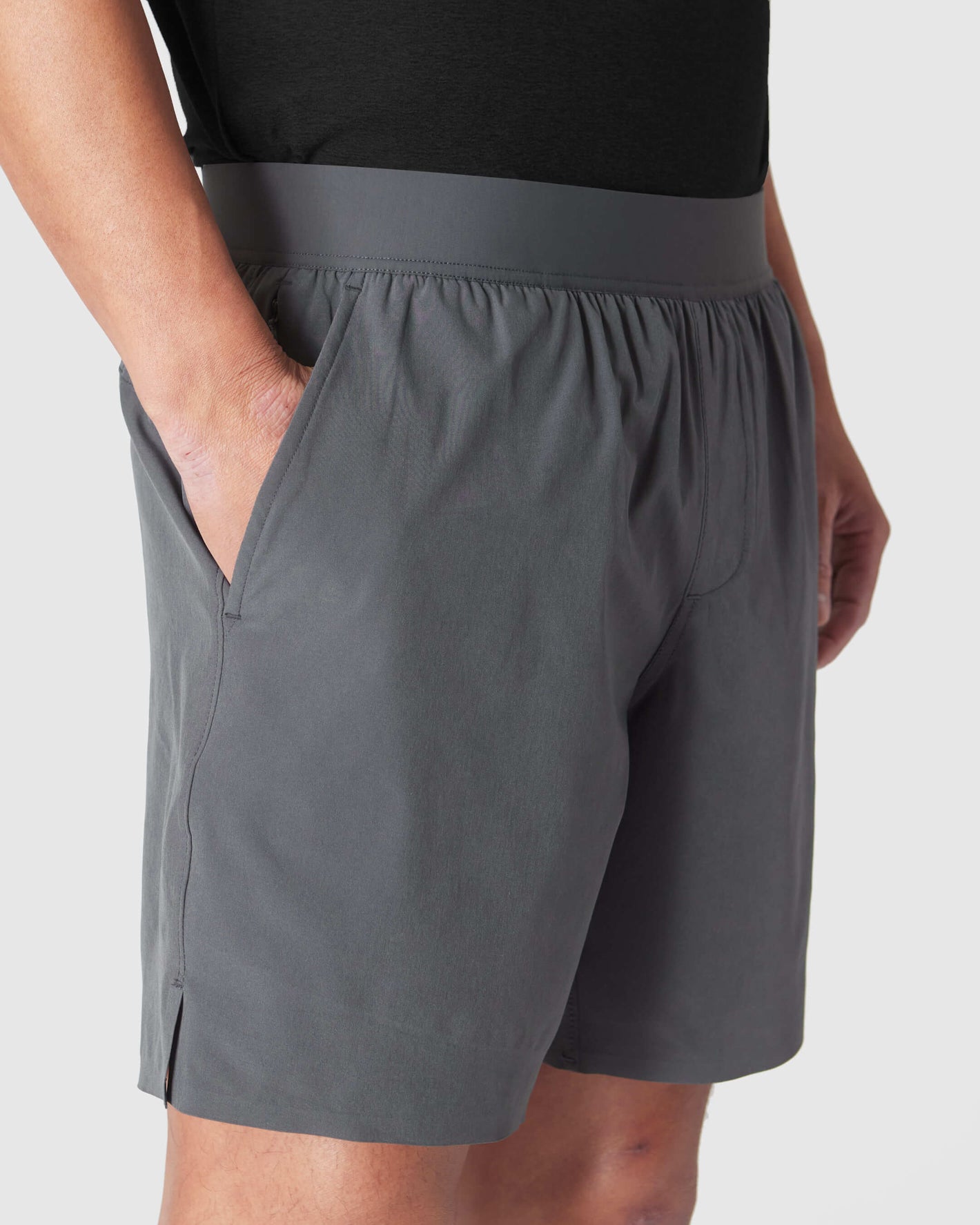 Carbon 7 2-in-1 Training Shorts with elastic waistband and side pockets.