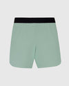 7 Slate Green Active Training Shorts 2.0 with black waistband.