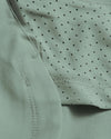 Sage fabric detail of 7 Slate Green Active Training Shorts 2.0.