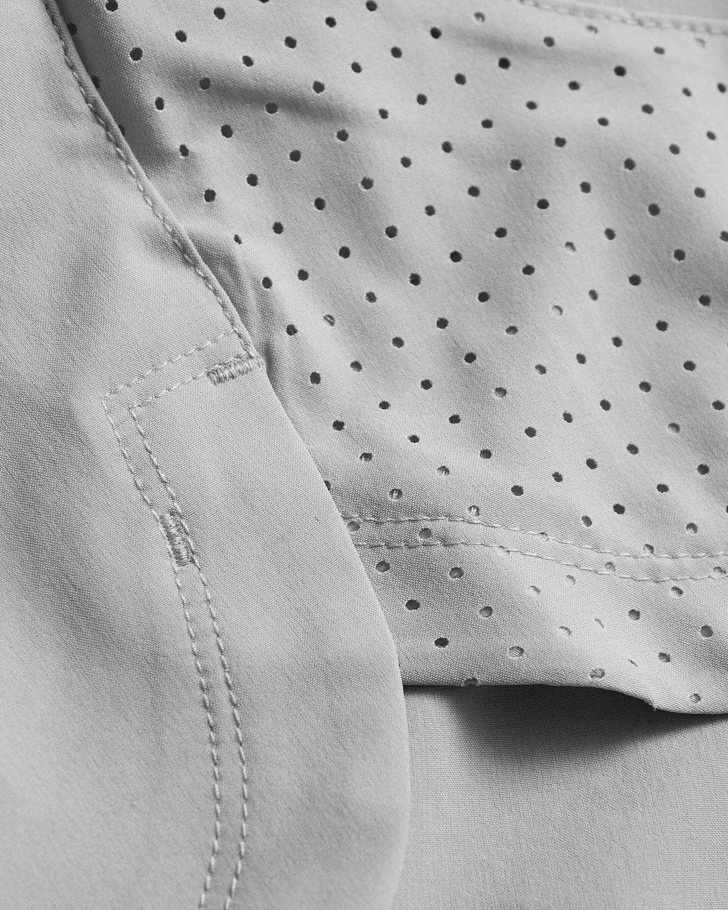 Steel 7 Active Training Short with perforated ventilation panel and reinforced seam.